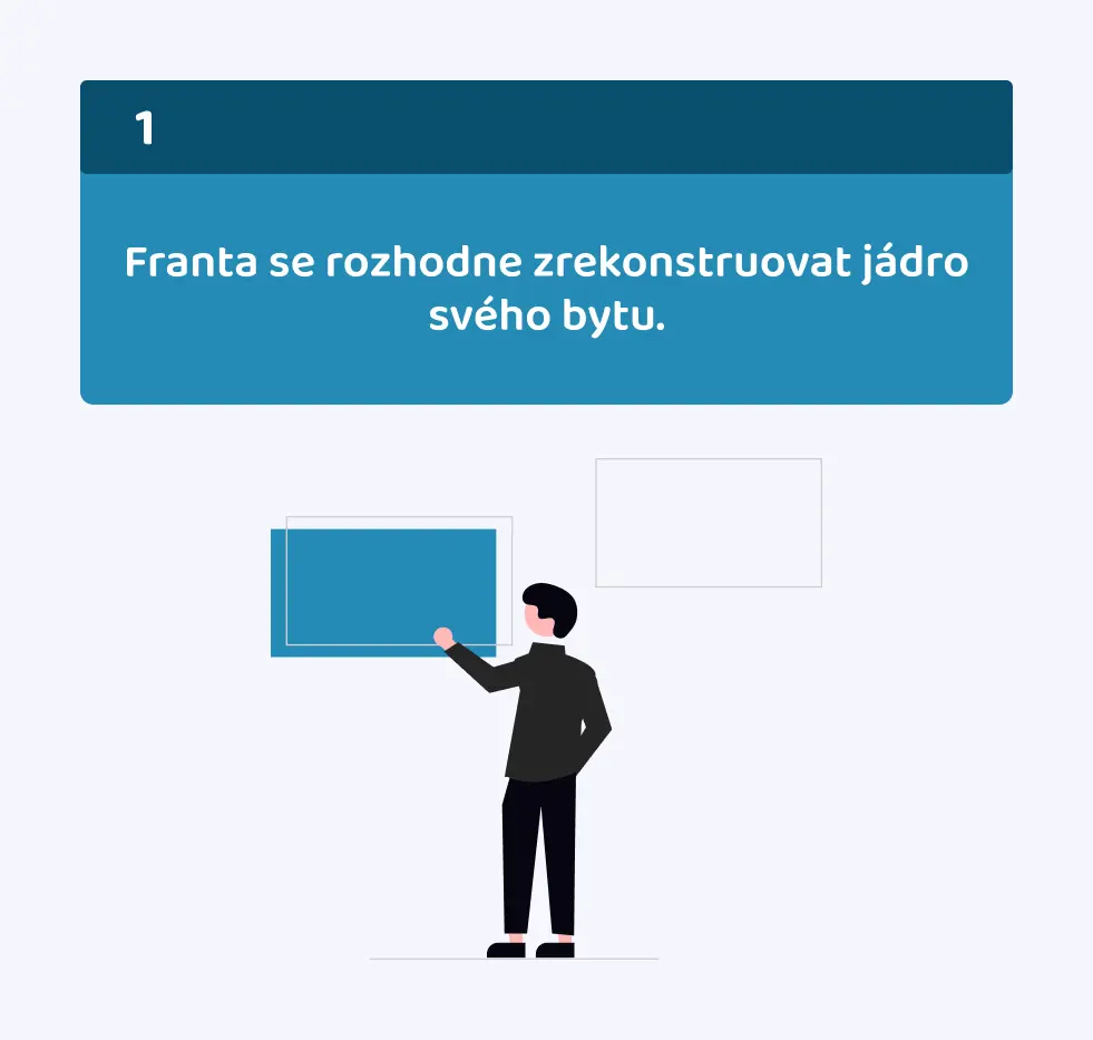 Franta se rozhoduje o zrekonstrukci jádra bytu
